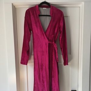 Krait velvet robe coat